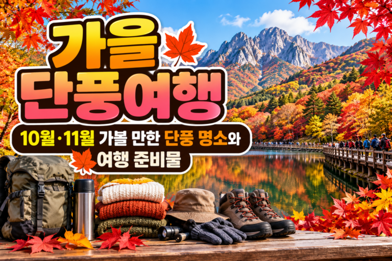 2026년 단풍 절정시기｜설악산·내장산·지리산 단풍 예상시기