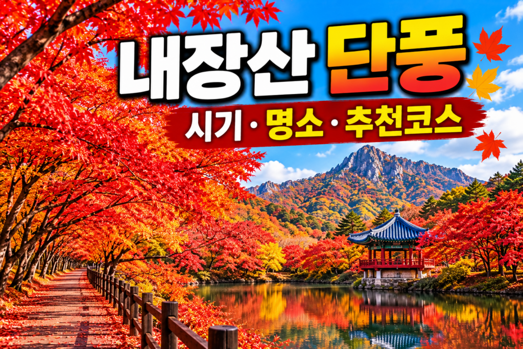 2026 내장산 단풍 시기｜단풍터널·우화정·케이블카와 1박2일 여행 숙소 사진