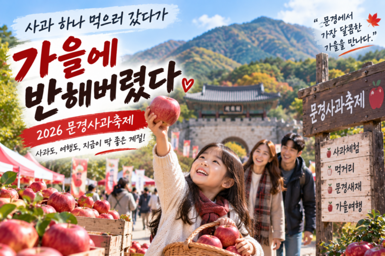 사과 하나 먹으러 갔다가 가을에 반해버렸다｜2026 문경사과축제 일정·먹거리·가볼만한곳