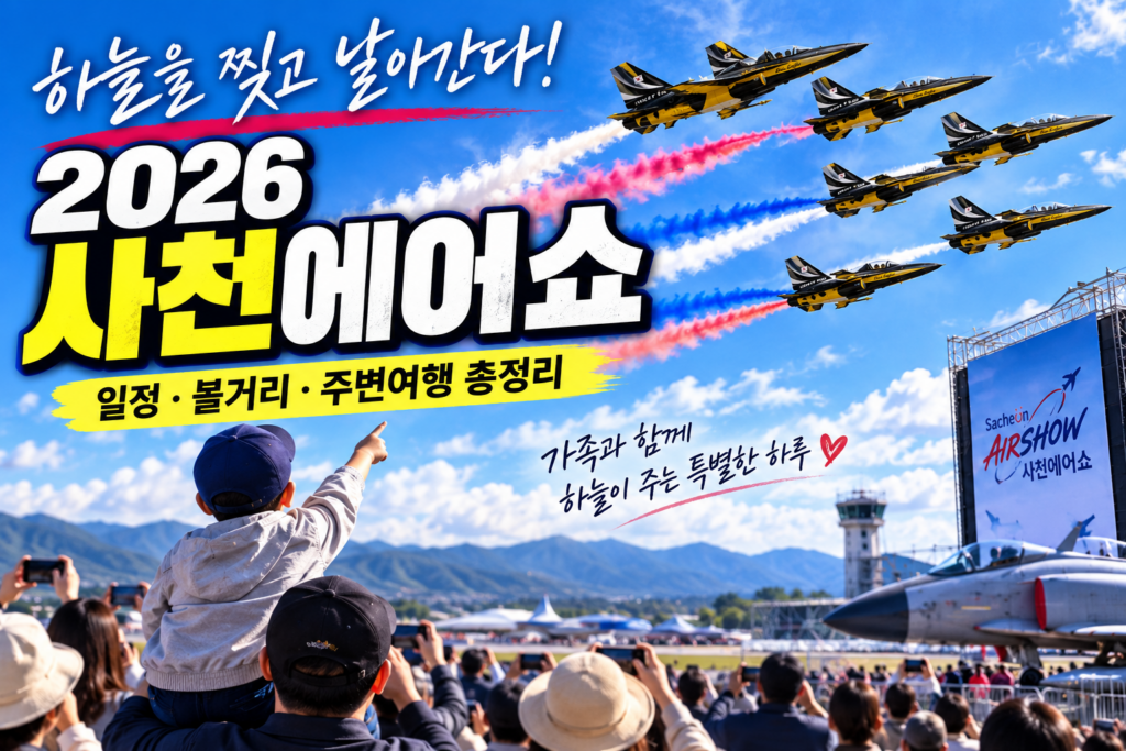 하늘을 찢고 날아간다｜2026 사천에어쇼 일정·볼거리·주변여행 총정리 숙소 사진