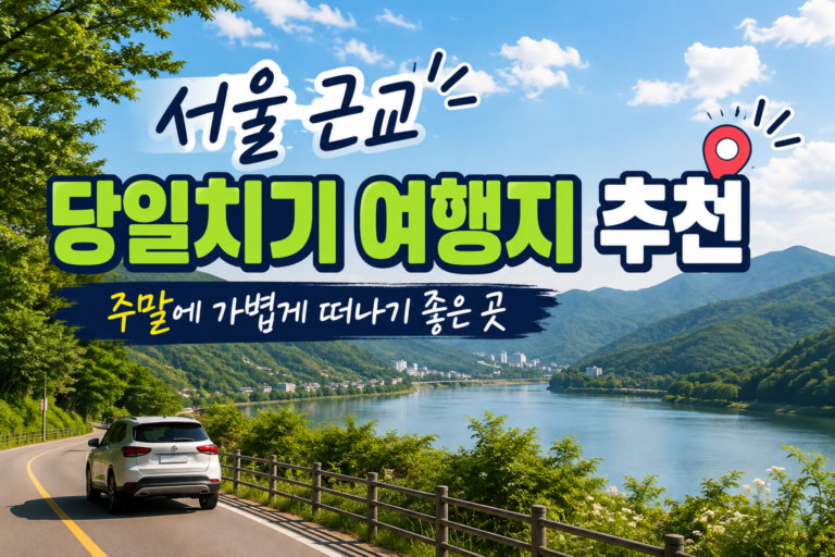 서울 근교 당일치기 여행지 추천｜주말에 가볍게 떠나기 좋은 곳