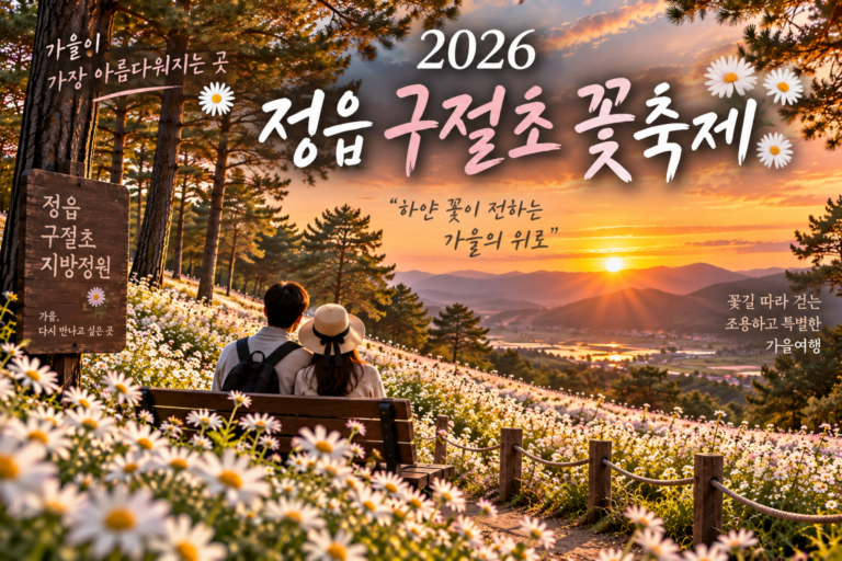 가을이 하얗게 피어나는 곳｜2026 정읍 구절초 꽃축제와 꼭 함께 가볼 곳