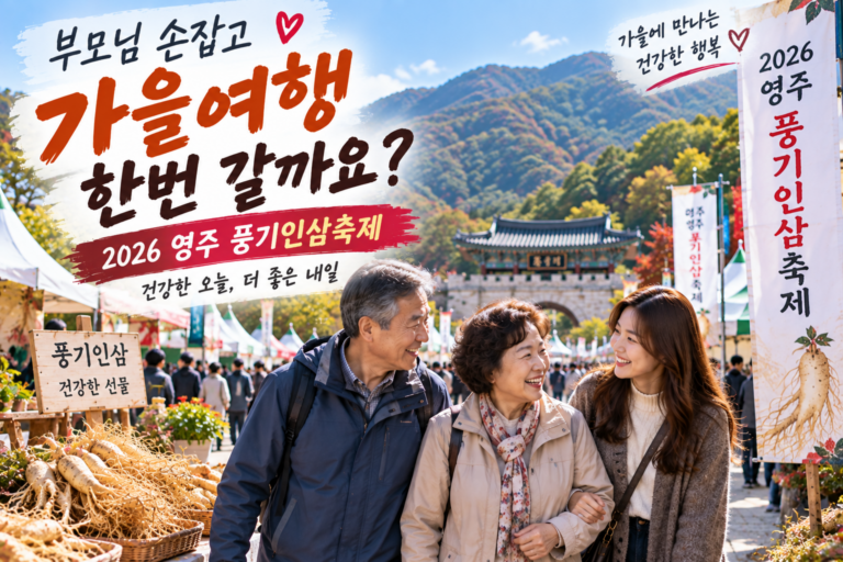 부모님 손잡고 가을여행 한번 갈까요?｜2026 영주 풍기인삼축제