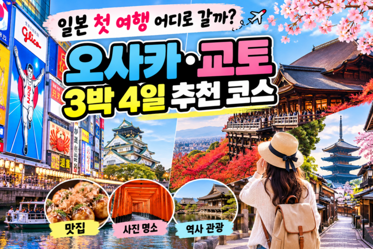 일본 첫 여행 어디로 갈까?｜오사카·교토 3박 4일 필수 관광지와 맛집 코스