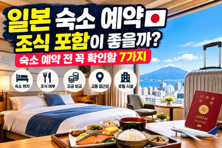 일본 호텔 예약할 때 조식 포함이 좋을까｜숙소 예약 전 꼭 확인할 7가지