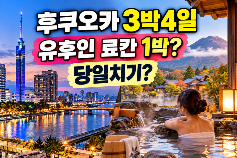 후쿠오카 3박4일 여행｜유후인 료칸은 1박만 해도 충분할까?