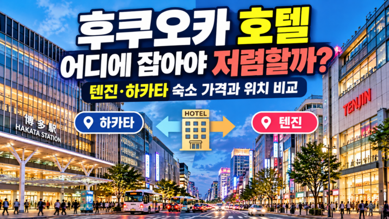 후쿠오카 호텔 어디에 잡아야 저렴할까?｜텐진·하카타 숙소 가격과 위치 비교
